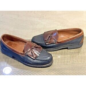 Allen Edmonds Moccasin Loafers Shoes Mens Sz 10 D Leather Black Brown Nashua tas